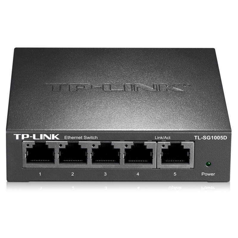 TP-LINK 5口千兆交換機 企業(yè)級交換器 監(jiān)控網絡網線分線器 分流器 金屬機身 TL-SG1005D